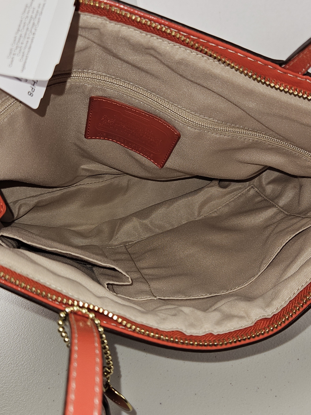 NWT Vintage classic c coach brown and orange purse shoulder tote bag - Picture 14 of 16